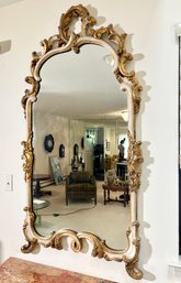 Vintage French Ornate Rococo Gilt Wall Mirror