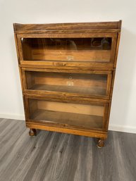 3 Bay Vintage Barrister Style Bookcase