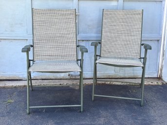 A Nice Pair Of Folding Outdoor Chairs