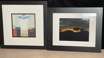 Abstract Art And Framed Sunset Photography