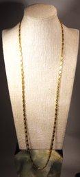 30' LONG FANCY GOLD OVER STERLING SILVER LINK NECKLACE CHAIN