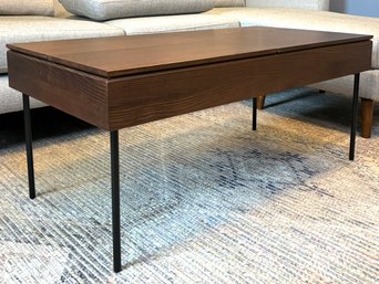 A Modern Oak Tray Top Coffee Table - Fab Storage Solution!