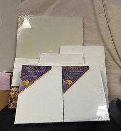 New Lot Of 8 Stretched Canvas, The Edge Standard, 2 Linen Stretched & Cradled Profile Texture Canvas. BS/WA-d