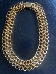 Linked Loop Gold Necklace
