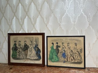 Antique Godeys Fashion Framed Prints
