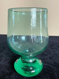 Vintage Green Glass Aperitif Cup