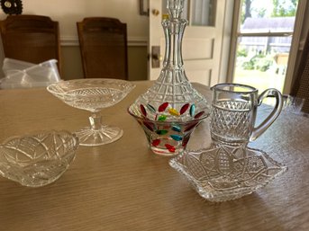 6 Pieces Glass And Crystal