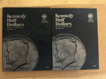 Nice Lot Of 2 Books Of Kennedy Half Dollars