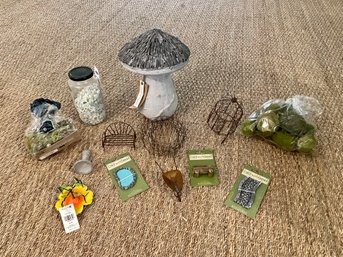 Fairy Garden Accessories Including Large Stone Toadstool
