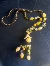 Shades Of Yellow Beaded Necklace