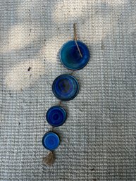 Vintage Blue Pottery Wall Hanging