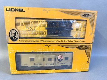 NIB New York Central And Joshua Lionel Cowen Bay Window Caboose 6-9773 And 6421 Lionel Trains