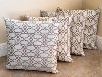 A Set Of 4 Modern Geometric Throw Pillows
