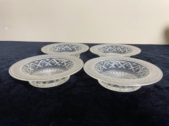 Vintage Imperial Cape Cod Broad Rim Small Clear Glass Bowls