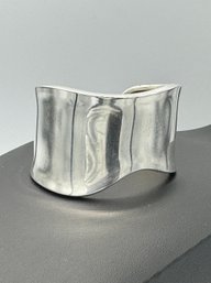 Large Modernistic Sterling Silver Cuff Made By Napier