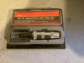 Ampro 3/8' Dr Impact Driver With Bits Set