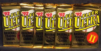 (6) 1992 Fleer Ultra Series II Foil Packs - M