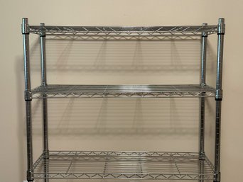 Four-Tier Chrome Wire Shelving Unit #1