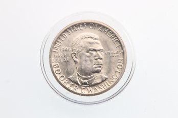 1946 Booker T Washington Silver Commemorative Half Dollar Coin BU Coin