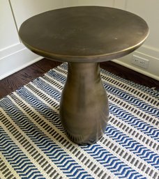 Brass Tone Metal Accent Table