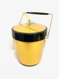 Vintage West Bend Thermo Serve Inc Atomic Black & Gold Ice Bucket
