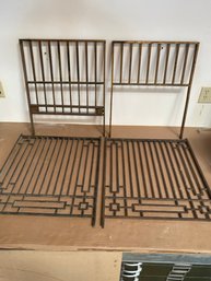 Antique Bank Teller Window Bars 4 Sections 2 Bronze 18x23 And 2 Iron 20x25 Cool Stuff