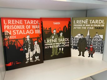 I, Rene Tradi- Prisoner Of War In Stalag 11B. 3 Hardcover Book Set. (B33)