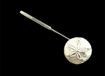 Vintage Sterling Silver Starfish Flower Long Pin