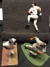 Lot Of 3 New York Yankees Figurines - Derek Jeter - Mariano Rivera - Bernie Williams - M (Local Pick-up Only)