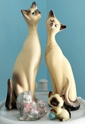 Vintage Porcelain Cat Figures