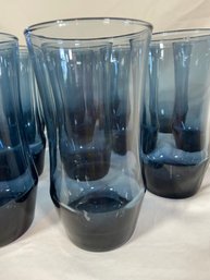 Set Of 16 Vintage Apollo Blue Tumbler Glasses 5.5in No Chips