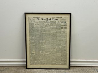 Framed Feb 1900 NY Times Newspaper