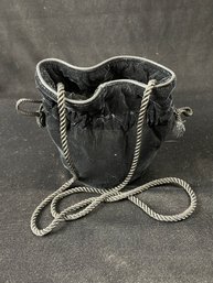 Black Pull String Bag
