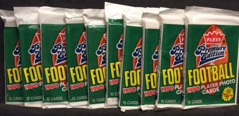 (10) 1990 Fleer Football Premier Edition Packs - M