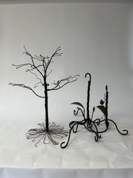 Metal Decorative Jewelry Display Sculpture & Metal Wire Tree