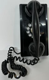 Vintage Rotary Black Wall Phone