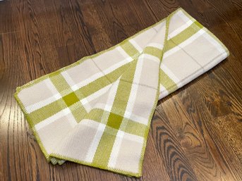 Lillian August Wool Plaid Throw Blanket