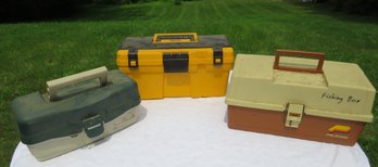 Trio Of Plastic Tackle Boxes Keter Yellow