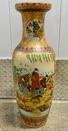 Large Vintage Oriental Hand-painted Vase