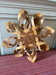 Handmade Scandinavian 10in Wood Woven Star