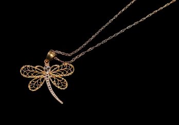 Perfect Gift! 10k Gold Chain With 10k Gold Pendant