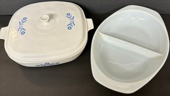 Corning Casserole Dish & Pyrex Divided Dish