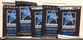 (5) 1991 Star Trek Series II Packs - M