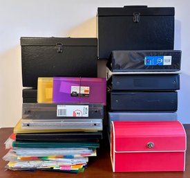 3 Large File Boxes, 9 Binders, Other Small Office Files & Folders