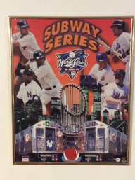 New York Yankees & New York Mets 2000 World Series - Subway Series - Framed Poster - M (Local Pick-up Only)