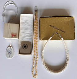 3 New In Box Necklaces From The Smithsonian, The December Store & Hawaii