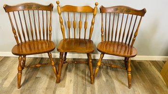 Pair Of Hitchcock Chairs With Additional Spindle Chair