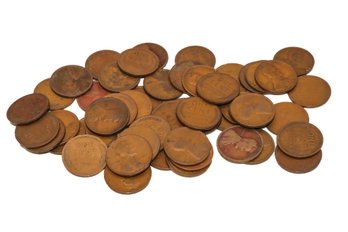 1920 No Mint Lincoln Wheat Cents - 50 Coins