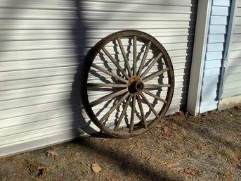 Wooden And Iron Wagon Wheel