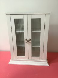 White Glass Door Wall Cabinet